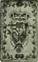 An illustration from Les femmes bibliophiles; catalogue of a collection of books bound by famous binders for royal and distinguished ladies from Marguerite de Valois to the Empress Eugénie (1919)