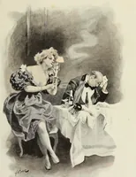 An illustration from Les fetes galantes; (1894)