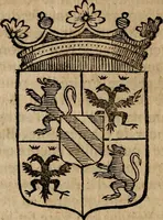 An illustration from Les généaologies historiques des rois, empereurs, &c : et de toutes les maisons souveraines qui ont subsisté jusqu'à présent, exposées dans les cartes généalogiques tirées des meilleurs auteurs, avec des explications historiques et chronologiques .. (1736)