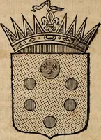 An illustration from Les généaologies historiques des rois, empereurs, &c : et de toutes les maisons souveraines qui ont subsisté jusqu'à présent, exposées dans les cartes généalogiques tirées des meilleurs auteurs, avec des explications historiques et chronologiques .. (1736)