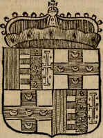 An illustration from Les généaologies historiques des rois, empereurs, &c : et de toutes les maisons souveraines qui ont subsisté jusqu'à présent, exposées dans les cartes généalogiques tirées des meilleurs auteurs, avec des explications historiques et chronologiques .. (1736)