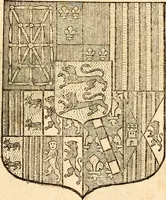 An illustration from Les généaologies historiques des rois, empereurs, &c : et de toutes les maisons souveraines qui ont subsisté jusqu'à présent, exposées dans les cartes généalogiques tirées des meilleurs auteurs, avec des explications historiques et chronologiques .. (1736)