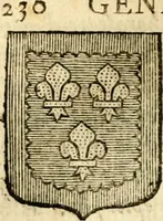 An illustration from Les généaologies historiques des rois, empereurs, &c : et de toutes les maisons souveraines qui ont subsisté jusqu'à présent, exposées dans les cartes généalogiques tirées des meilleurs auteurs, avec des explications historiques et chronologiques .. (1736)
