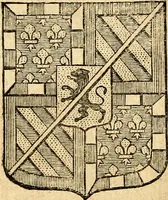 An illustration from Les généaologies historiques des rois, empereurs, &c : et de toutes les maisons souveraines qui ont subsisté jusqu'à présent, exposées dans les cartes généalogiques tirées des meilleurs auteurs, avec des explications historiques et chronologiques .. (1736)