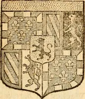 An illustration from Les généaologies historiques des rois, empereurs, &c : et de toutes les maisons souveraines qui ont subsisté jusqu'à présent, exposées dans les cartes généalogiques tirées des meilleurs auteurs, avec des explications historiques et chronologiques .. (1736)