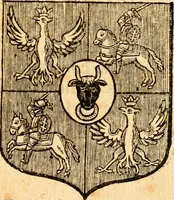 An illustration from Les généaologies historiques des rois, empereurs, &c : et de toutes les maisons souveraines qui ont subsisté jusqu'à présent, exposées dans les cartes généalogiques tirées des meilleurs auteurs, avec des explications historiques et chronologiques .. (1736)