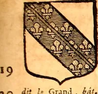 An illustration from Les généaologies historiques des rois, empereurs, &c : et de toutes les maisons souveraines qui ont subsisté jusqu'à présent, exposées dans les cartes généalogiques tirées des meilleurs auteurs, avec des explications historiques et chronologiques .. (1736)