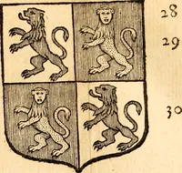 An illustration from Les généaologies historiques des rois, empereurs, &c : et de toutes les maisons souveraines qui ont subsisté jusqu'à présent, exposées dans les cartes généalogiques tirées des meilleurs auteurs, avec des explications historiques et chronologiques .. (1736)