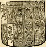 An illustration from Les généaologies historiques des rois, empereurs, &c : et de toutes les maisons souveraines qui ont subsisté jusqu'à présent, exposées dans les cartes généalogiques tirées des meilleurs auteurs, avec des explications historiques et chronologiques .. (1736)