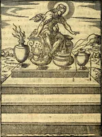 An illustration from Les images des dievx des anciens : contenans les idoles, covstvmes, ceremonies, & autres choses appartenans à la religion des payens (1581)