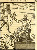 An illustration from Les images des dievx des anciens : contenans les idoles, covstvmes, ceremonies, & autres choses appartenans à la religion des payens (1581)