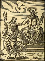 An illustration from Les images des dievx des anciens : contenans les idoles, covstvmes, ceremonies, & autres choses appartenans à la religion des payens (1581)