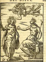 An illustration from Les images des dievx des anciens : contenans les idoles, covstvmes, ceremonies, & autres choses appartenans à la religion des payens (1581)