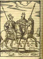 An illustration from Les images des dievx des anciens : contenans les idoles, covstvmes, ceremonies, & autres choses appartenans à la religion des payens (1581)