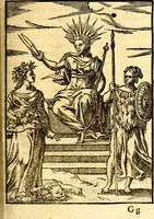 An illustration from Les images des dievx des anciens : contenans les idoles, covstvmes, ceremonies, & autres choses appartenans à la religion des payens (1581)