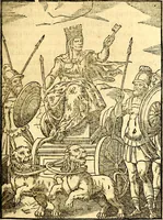 An illustration from Les images des dievx des anciens : contenans les idoles, covstvmes, ceremonies, & autres choses appartenans à la religion des payens (1581)