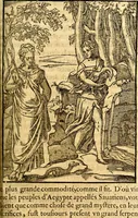 An illustration from Les images des dievx des anciens : contenans les idoles, covstvmes, ceremonies, & autres choses appartenans à la religion des payens (1581)
