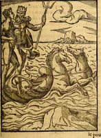 An illustration from Les images des dievx des anciens : contenans les idoles, covstvmes, ceremonies, & autres choses appartenans à la religion des payens (1581)