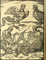 An illustration from Les images des dievx des anciens : contenans les idoles, covstvmes, ceremonies, & autres choses appartenans à la religion des payens (1581)