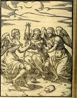 An illustration from Les images des dievx des anciens : contenans les idoles, covstvmes, ceremonies, & autres choses appartenans à la religion des payens (1581)