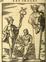 An illustration from Les images des dievx des anciens : contenans les idoles, covstvmes, ceremonies, & autres choses appartenans à la religion des payens (1581)