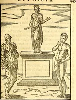 An illustration from Les images des dievx des anciens : contenans les idoles, covstvmes, ceremonies, & autres choses appartenans à la religion des payens (1581)
