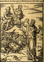 An illustration from Les images des dievx des anciens : contenans les idoles, covstvmes, ceremonies, & autres choses appartenans à la religion des payens (1581)