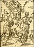 An illustration from Les images des dievx des anciens : contenans les idoles, covstvmes, ceremonies, & autres choses appartenans à la religion des payens (1581)