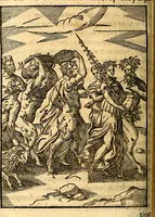 An illustration from Les images des dievx des anciens : contenans les idoles, covstvmes, ceremonies, & autres choses appartenans à la religion des payens (1581)