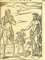 An illustration from Les images des dievx des anciens : contenans les idoles, covstvmes, ceremonies, & autres choses appartenans à la religion des payens (1581)