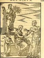 An illustration from Les images des dievx des anciens : contenans les idoles, covstvmes, ceremonies, & autres choses appartenans à la religion des payens (1581)