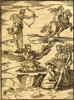 An illustration from Les images des dievx des anciens : contenans les idoles, covstvmes, ceremonies, & autres choses appartenans à la religion des payens (1581)
