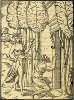 An illustration from Les images des dievx des anciens : contenans les idoles, covstvmes, ceremonies, & autres choses appartenans à la religion des payens (1581)