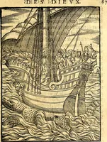 An illustration from Les images des dievx des anciens : contenans les idoles, covstvmes, ceremonies, & autres choses appartenans à la religion des payens (1581)