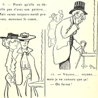 An illustration from Les maitres humoristes : les meilleurs dessins : les meilleurs légendes (1905)