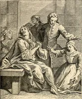 An illustration from Les maladies épidémiques de l'esprit; sorcellerie, magnétisme, morphinisme, délire des grandeurs (1887)