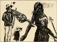 An illustration from Les maladies épidémiques de l'esprit; sorcellerie, magnétisme, morphinisme, délire des grandeurs (1887)
