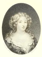 An illustration from Les émaux de Petitot du Musée imperial du Louvre. Portraits de personnages historiques et de femmes célèbres du siècle de Louis XIV (1862)