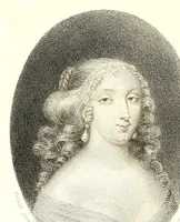 An illustration from Les émaux de Petitot du Musée imperial du Louvre. Portraits de personnages historiques et de femmes célèbres du siècle de Louis XIV (1862)