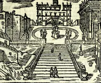 Picture 50 of 52 from Les merueilles de la ville de Rome : ou est traitè des eglises, stations & reliques des corps saints qui y sont : auec la guide qui enseigne aux estrangers à aysement trouuer les choses plus remarquables de Rome : ensemble les noms des papes, empereurs, & autres princes chrestiens (1690), leaf 169