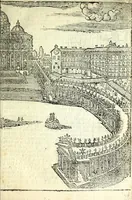 An illustration from Les merueilles de la ville de Rome : ou est traitè des eglises, stations & reliques des corps saints qui y sont : auec la guide qui enseigne aux estrangers à aysement trouuer les choses plus remarquables de Rome : ensemble les noms des papes, empereurs, & autres princes chrestiens (1690)