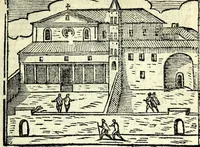 Picture 9 of 52 from Les merueilles de la ville de Rome : ou est traitè des eglises, stations & reliques des corps saints qui y sont : auec la guide qui enseigne aux estrangers à aysement trouuer les choses plus remarquables de Rome : ensemble les noms des papes, empereurs, & autres princes chrestiens (1690), leaf 35