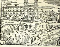 Picture 12 of 52 from Les merueilles de la ville de Rome : ou est traitè des eglises, stations & reliques des corps saints qui y sont : auec la guide qui enseigne aux estrangers à aysement trouuer les choses plus remarquables de Rome : ensemble les noms des papes, empereurs, & autres princes chrestiens (1690), leaf 46