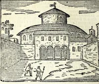 Picture 17 of 52 from Les merueilles de la ville de Rome : ou est traitè des eglises, stations & reliques des corps saints qui y sont : auec la guide qui enseigne aux estrangers à aysement trouuer les choses plus remarquables de Rome : ensemble les noms des papes, empereurs, & autres princes chrestiens (1690), leaf 70