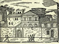 Picture 18 of 52 from Les merueilles de la ville de Rome : ou est traitè des eglises, stations & reliques des corps saints qui y sont : auec la guide qui enseigne aux estrangers à aysement trouuer les choses plus remarquables de Rome : ensemble les noms des papes, empereurs, & autres princes chrestiens (1690), leaf 71