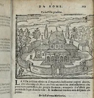 Picture 31 of 33 from Les merveilles de la ville de Rome : ou est traictè des eglises, stations, & reliques des corps saincts, qui y sont. Auec la guide, qui enseigne aux estrangers à aysèment trouuer les choses plus remarquables de Rome. Auec les noms des papes, & empereurs, & autres princes chrestiens. Nouellement corrige, & amplifiè: auec vne addition de tout ce qui s'est fait par le pape Clement huictiesme d'heureuse memoire. Et de la restauration des eglises et chapelles, faictes per N.S. pere le pape Paul cinquiesme. Auec les noms des peintres, & autres choses notables. Auec le sept meruilles du monde, & autres choses notables. Et nouellement orne de plusieurs tres belles figures (1646), leaf 199