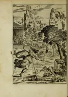 An illustration from Les Metamorphoses d'Ovide : tradvites en prose francoise, & de nouueau soigneusement reueuës, corrigées. Avec qvinze dicovrs, contenant l'explication morale des fables. Ensemble quelques epistres traduites d'Ouide, & diuers autres traitez, dont cette impression a esté augmentée. Enrichies de nouueaux desseins, & de figures en taille-douce. Dediees a Madame de Lanssac (1651)