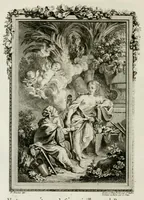 An illustration from Les metamorphoses d'Ovide : en Latin et en François (1767)