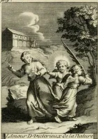 An illustration from Les mysteres de l'amour divin : avec des reflexions morales, tirées de l'ecriture sainte & des saints peres (1719)