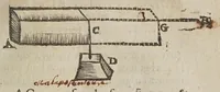 An illustration from Les novvelles pensees de Galilee ... : où il est traitté de la proportion des mouuements naturels, & violents, & de tout ce qu'il y a de plus subtil dans les mechaniques & dans le physique. Où l'on verra d'admirables inuentions, & demonstrations, inconnuës iusqu'à present. Traduit d'italien en françois (1639)